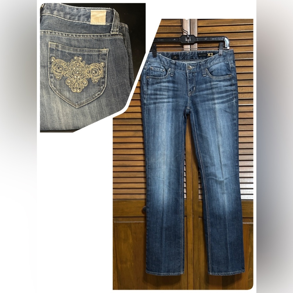 Stella w10 Bootcut Low Rise Rhinestone Embellished Denim Jeans Size 4